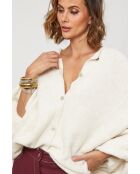 Ecru wollen vest Gaia