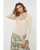 Bufanda de lana beige Eclipse