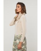 Bufanda de lana beige Eclipse