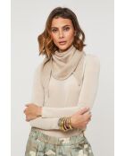 Bufanda de lana beige Eclipse