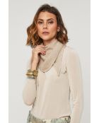 Bufanda de lana beige Eclipse