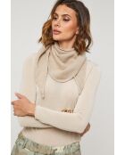 Bufanda de lana beige Eclipse