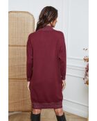 Burgundy Linoa kasjmierjurk