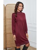 Burgundy Linoa kasjmierjurk