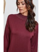 Burgundy Linoa kasjmierjurk