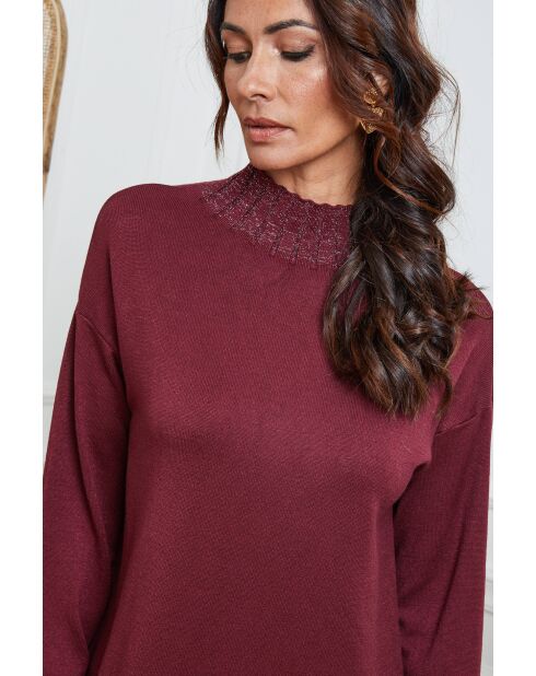 Burgundy Linoa kasjmierjurk