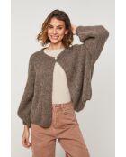 Gilet in lana Jade taupe