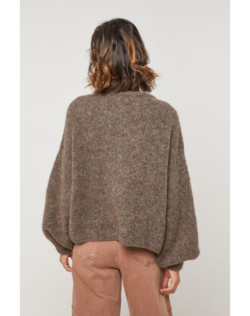 Gilet in lana Jade taupe