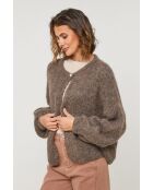 Gilet in lana Jade taupe