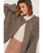 Gilet in lana Jade taupe