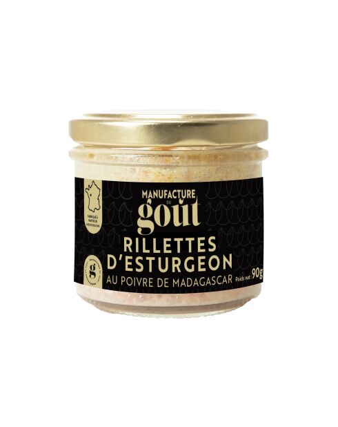 Boîte de Rillettes d'Esturgeon au Poivre de Madagascar 90 gr