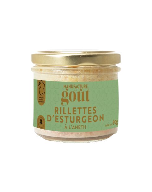 Boîte de Rillettes d'Esturgeon à l'Aneth 90 gr