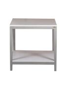 Kleiner Präsentationstisch aus massivem Akazienholz Display grau/silber - 70 x 70 x 70 cm