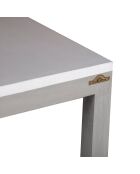 Kleiner Präsentationstisch aus massivem Akazienholz Display grau/silber - 70 x 70 x 70 cm