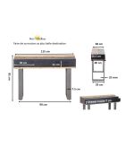 Acacia Black II Mehrfarbige Konsole mit 3 Schubladen, 115 x 40 x 80 cm