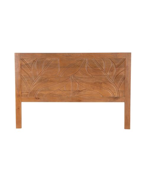 Tête de lit bois sculpté Manguier Floria II marron - 165 x 4 x 110 cm