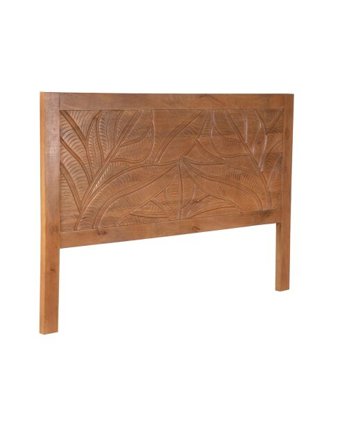 Tête de lit bois sculpté Manguier Floria II marron - 165 x 4 x 110 cm