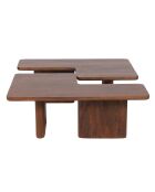 Set van 2 bruine Ariel II salontafels - 110 x 70 x 40 cm
