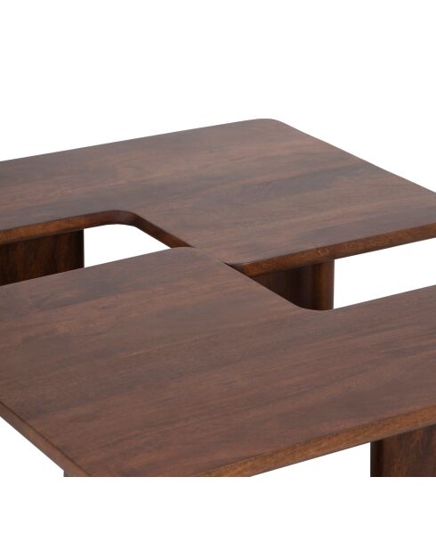 Set van 2 bruine Ariel II salontafels - 110 x 70 x 40 cm