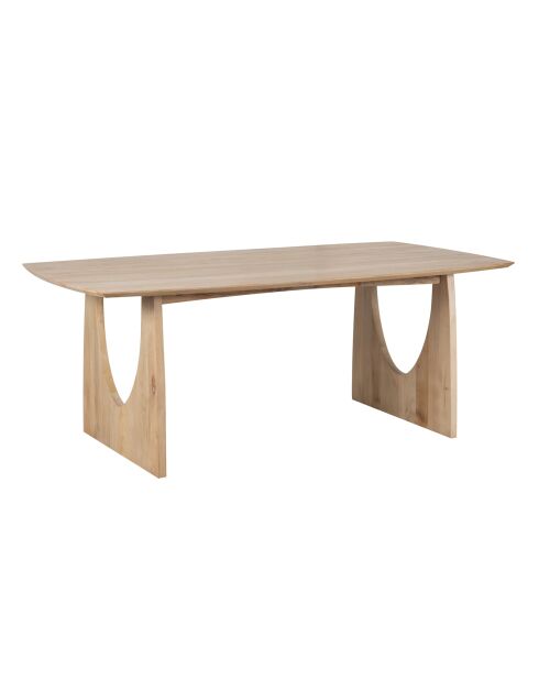 Table à manger en bois massif manguier Dali beige - 200 x 100 x 76 cm