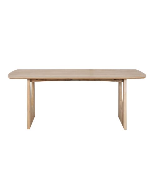 Table à manger en bois massif manguier Dali beige - 200 x 100 x 76 cm