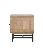 Mesita de noche con 1 cajón Mango Maidi beige - 40 x 40 x 45 cm