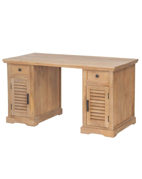Bureau bois de manguier Paran II nature - 140 x 70 x 76 cm