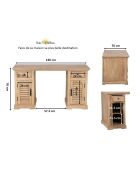 Bureau bois de manguier Paran II nature - 140 x 70 x 76 cm
