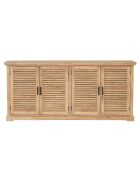 Buffet à 4 portes bois de manguier Paran II beige - 200 x 40 x 90 cm