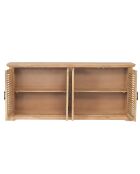 Buffet à 4 portes bois de manguier Paran II beige - 200 x 40 x 90 cm