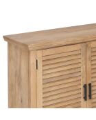 Buffet à 4 portes bois de manguier Paran II beige - 200 x 40 x 90 cm