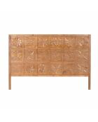 Tête de lit king size sculptée 180 cm Manguier Sculture II beige - 185 x 4 x 125 cm