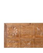 Tête de lit king size sculptée 180 cm Manguier Sculture II beige - 185 x 4 x 125 cm