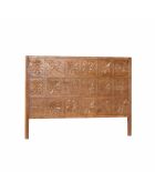 Tête de lit king size sculptée 180 cm Manguier Sculture II beige - 185 x 4 x 125 cm