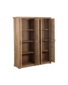 Armoire 4 portes bois de manguier Paran II beige - 150 x 50 x 190 cm