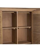 Armoire 4 portes bois de manguier Paran II beige - 150 x 50 x 190 cm