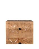 Cómoda Manguier Sculture II beige con 4 cajones, 45 x 40 x 115 cm