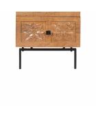 Cómoda Manguier Sculture II beige con 4 cajones, 45 x 40 x 115 cm