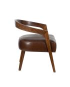 Fauteuil en cuir Matador II marron - 62 x 74 x 68 cm