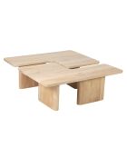 Lot de 2 Table basse Ariel II beige - 110 x 70 x 40 cm