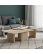Lot de 2 Table basse Ariel II beige - 110 x 70 x 40 cm