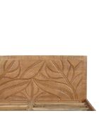 Cama tallada 160 cm en madera maciza de mango Floria beige - 165 x 212 x 110 cm