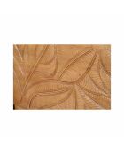 Cama tallada 160 cm en madera maciza de mango Floria beige - 165 x 212 x 110 cm