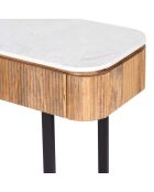 Consolle 2 cassetti, piano in marmo bianco Manguier Kfir II