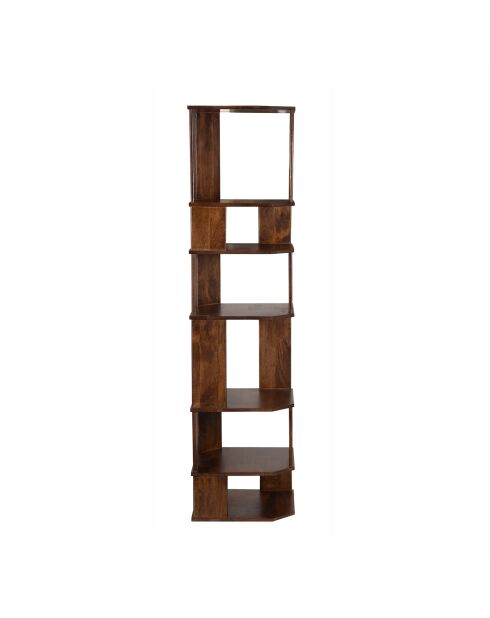 Bibliothèque Destructuree Châtaignier bois de manguier Aranya marron - 46 x 46 x 178 cm