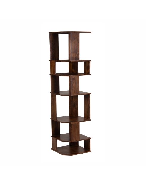 Bibliothèque Destructuree Châtaignier bois de manguier Aranya marron - 46 x 46 x 178 cm