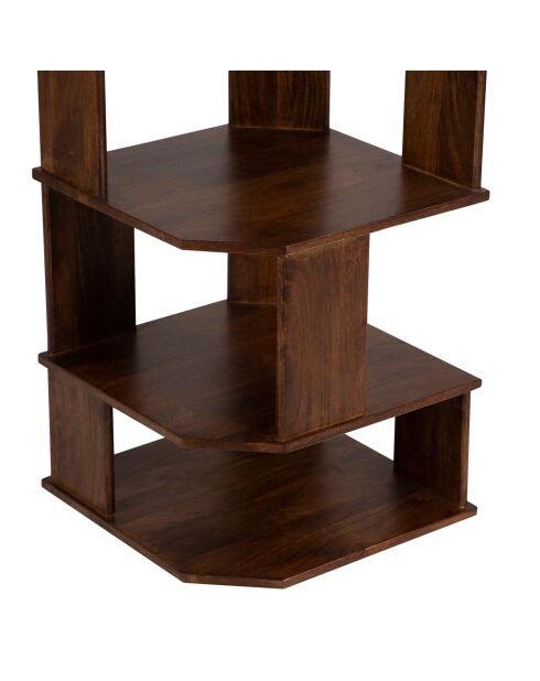 Bibliothèque Destructuree Châtaignier bois de manguier Aranya marron - 46 x 46 x 178 cm