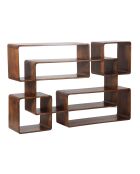 Libreria Alan marrone grande in legno di mango - 165 x 32 x 110 cm