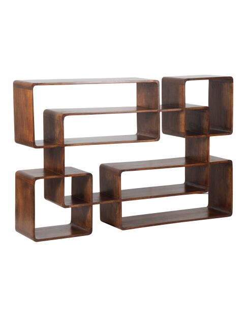 Bibliothèque Grande bois de manguier Alan marron - 165 x 32 x 110 cm