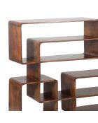 Libreria Alan marrone grande in legno di mango - 165 x 32 x 110 cm